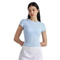 Women Sports Top Gym Clothes Woman Yoga Wear Slim Fit Short Sleeve T Shirt Summer Breathable Running Training Naked Feeling